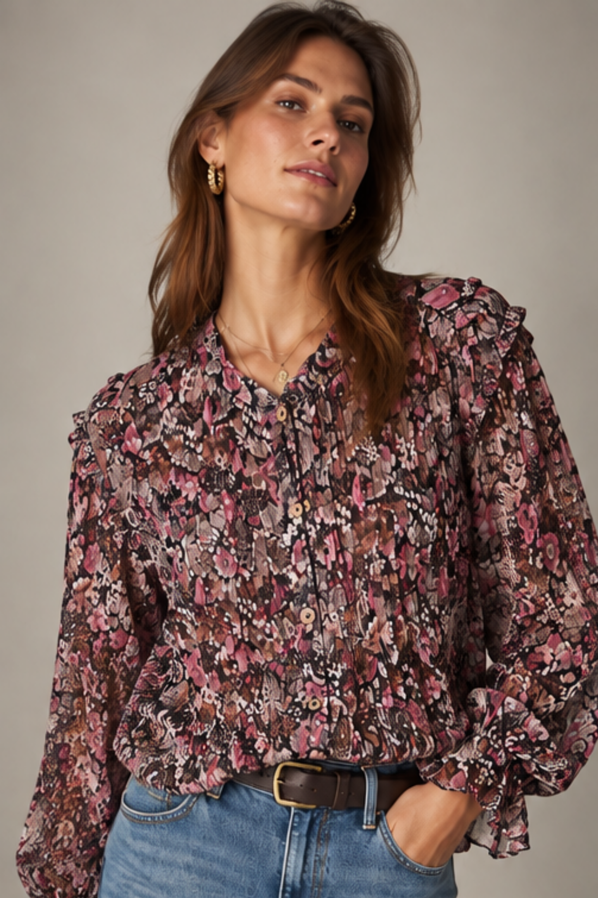 Maison Hotel Blouse Lerele Blossom by Maison Hotel floral blouse Shop Maison Hotel at Dotique