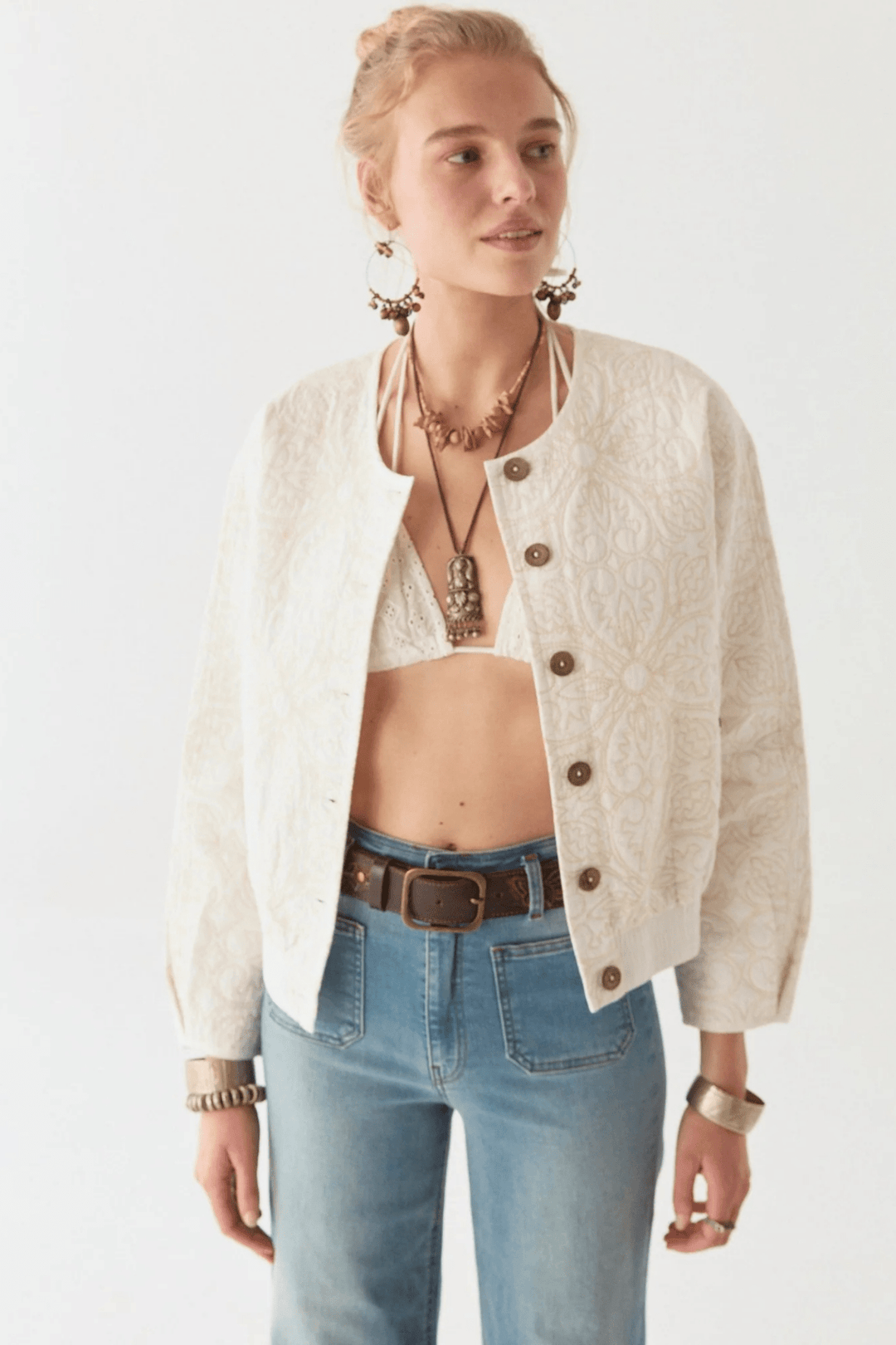 Maison Hotel Boticcelli Jacket - Tesela Ivory - Dotique - Maison Hotel