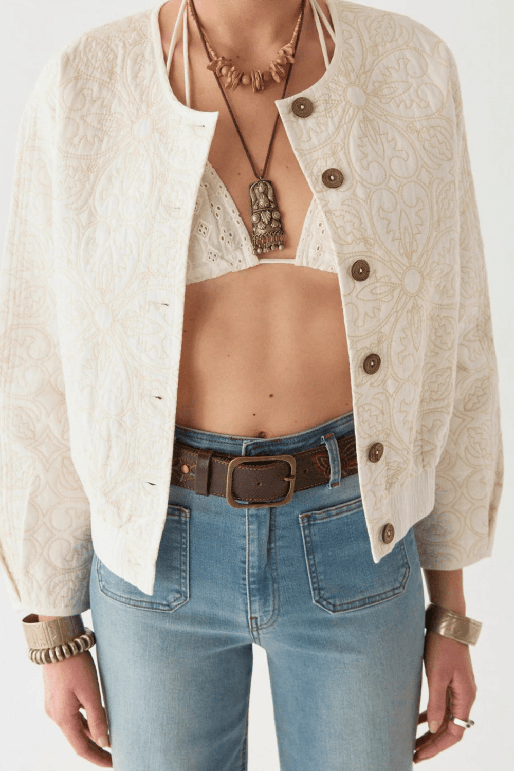 Maison Hotel Boticcelli Jacket - Tesela Ivory - Dotique - Maison Hotel
