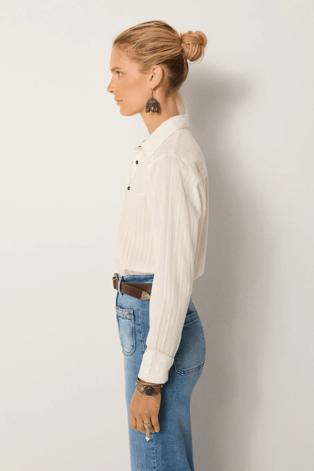 Maison Hotel Django Kerry Luna Blanca Blouse - Dotique - Maison Hotel