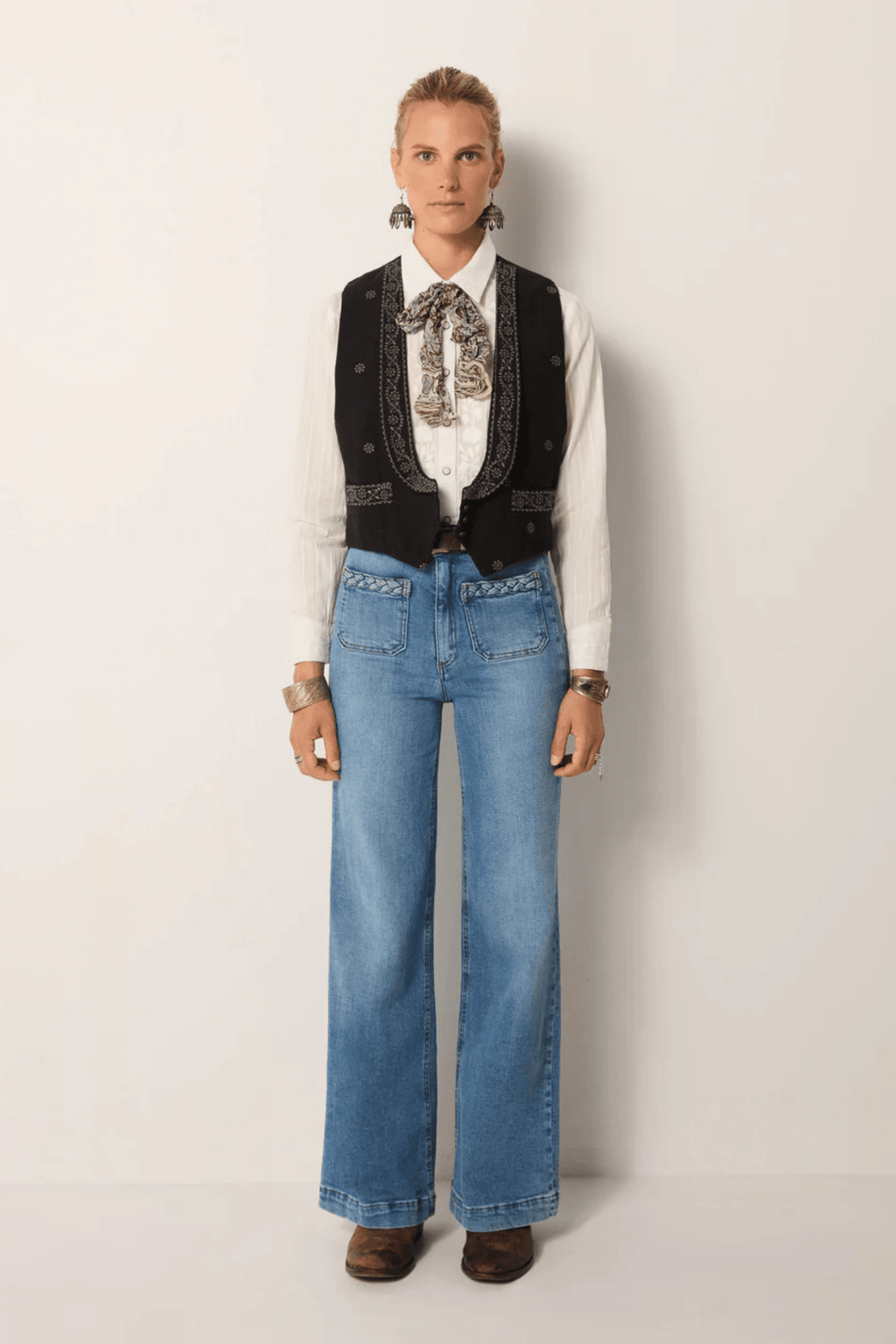 Maison Hotel Django Kerry Luna Blanca Blouse - Dotique - Maison Hotel