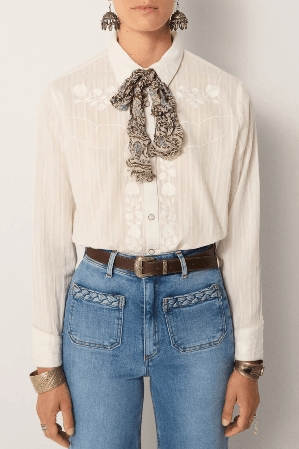 Maison Hotel Django Kerry Luna Blanca Blouse - Dotique - Maison Hotel