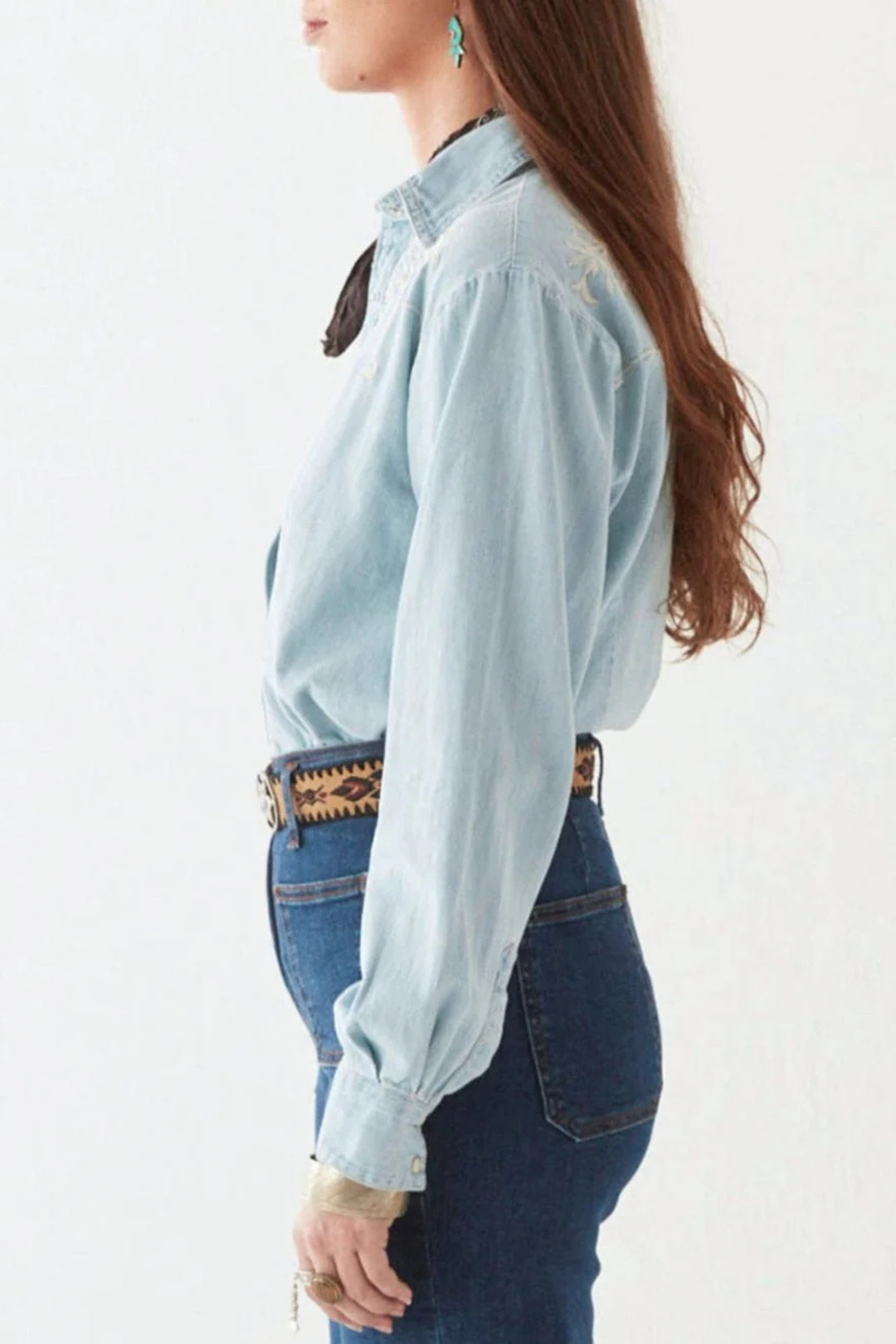 Maison Hotel Texas Sun Austin Blouse Mustang Blue Dotique