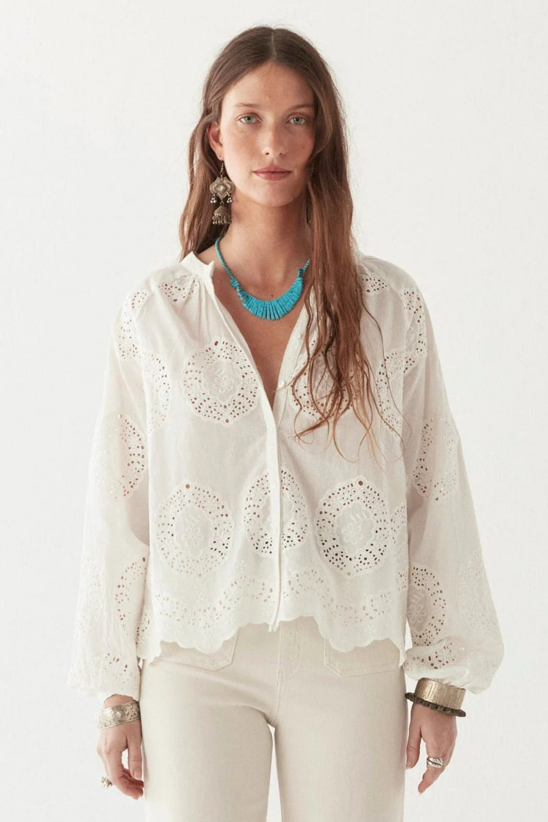 Maison Hotel Bath Rose Margaret Blouse Off White Dotique