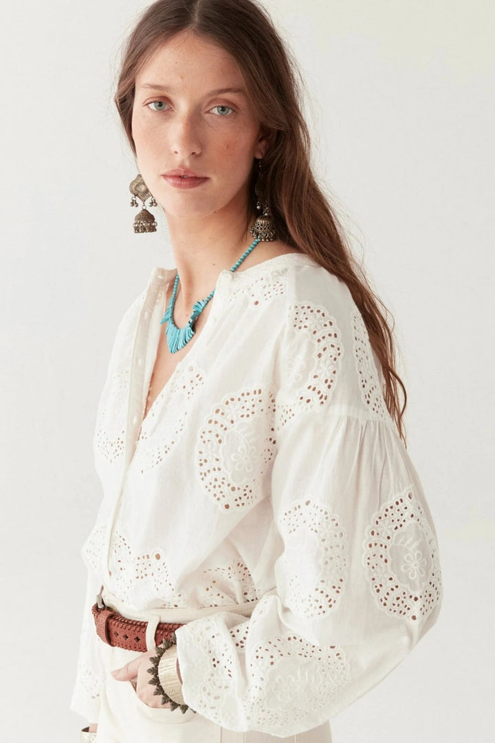 Maison Hotel Bath Rose Margaret Blouse Off White Dotique