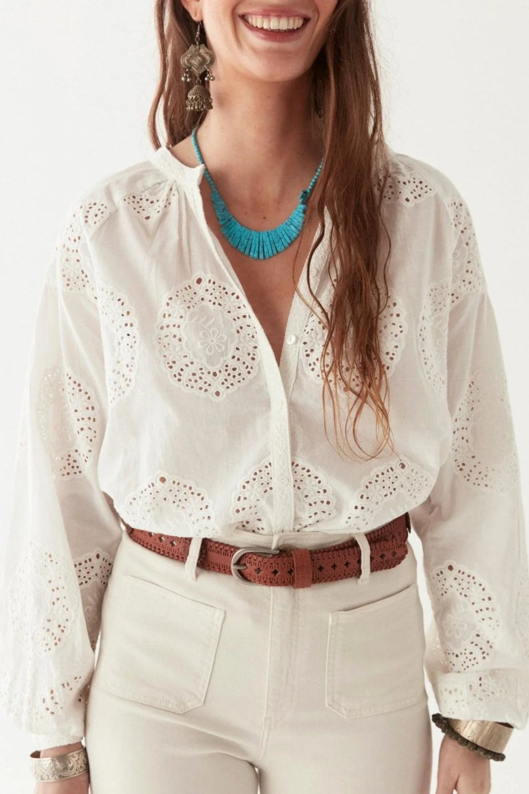 Maison Hotel Bath Rose Margaret Blouse Off White Dotique