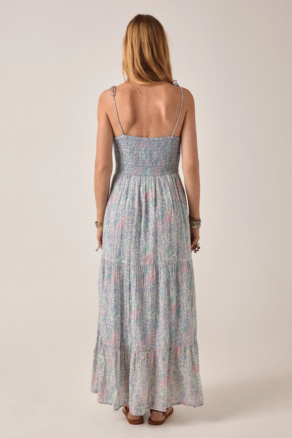 Maison Hotel Julie Dress Cloud Garden Misty Bloom by Maison Hotel with floral print, shop Maison Hotel at Dotique.