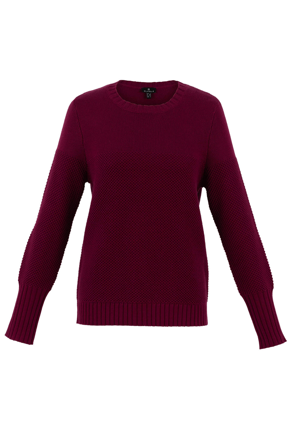 Marble 7203 205 Berry Red Jumper With Snood - Dotique