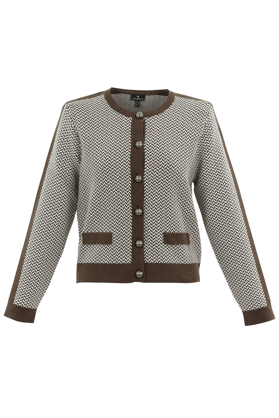 Marble 7624 Cardigan Col 220 Brown - Dotique