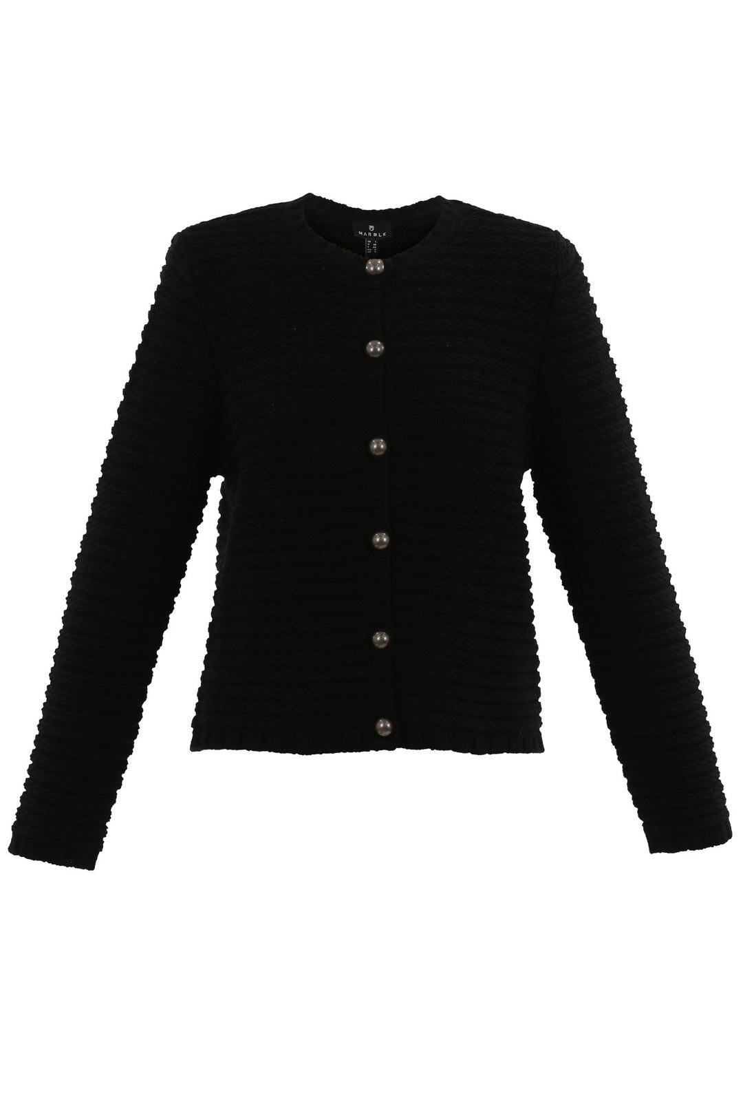 Marble 7642 Cardigan Col 101 Black - Dotique