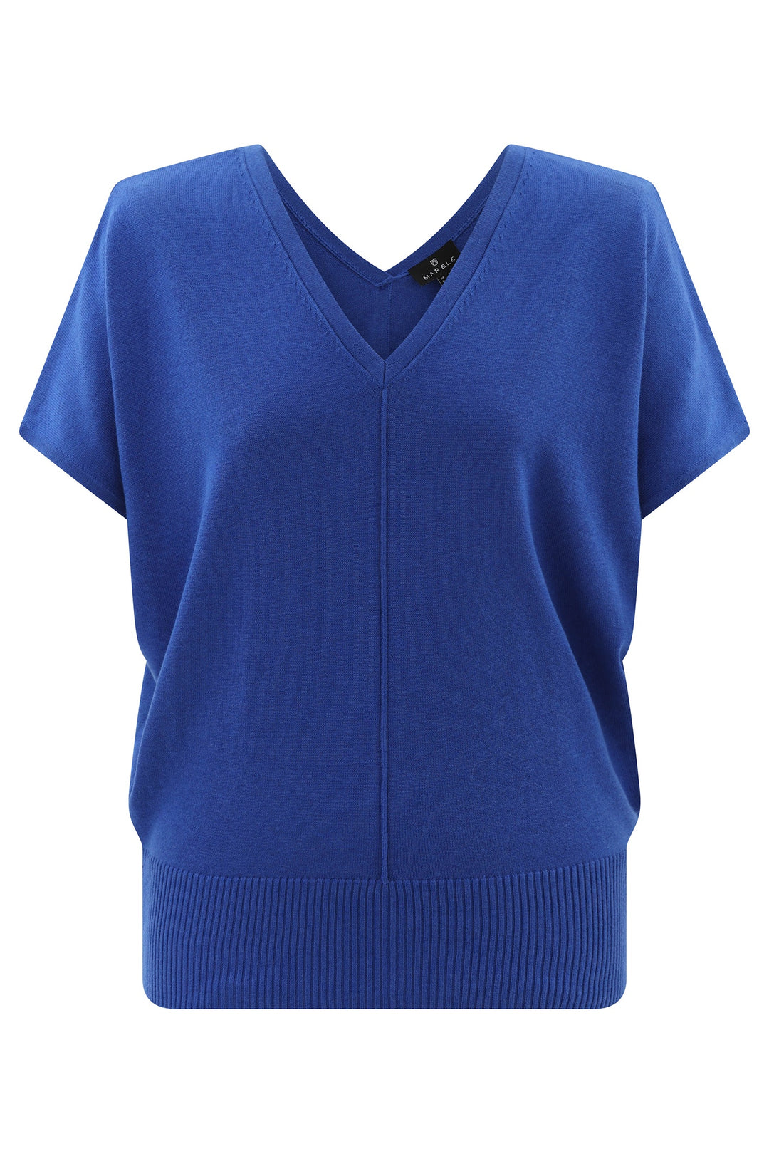 Marble 7873 153 Relaxed Fit V-Neck Jumper Royal Blue - Dotique