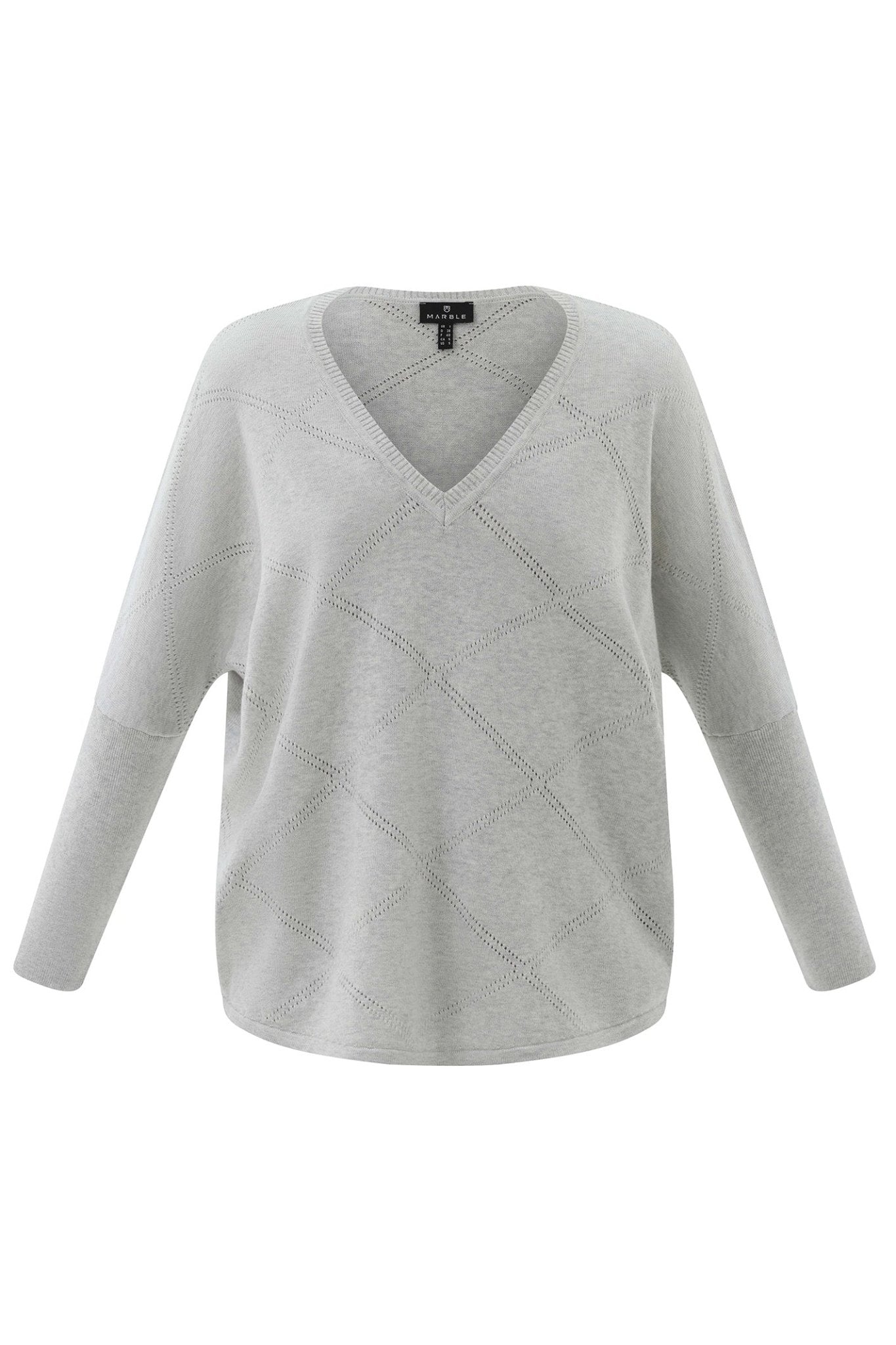 Marble 7893 106 Loose Fit Jumper Light Grey - Dotique