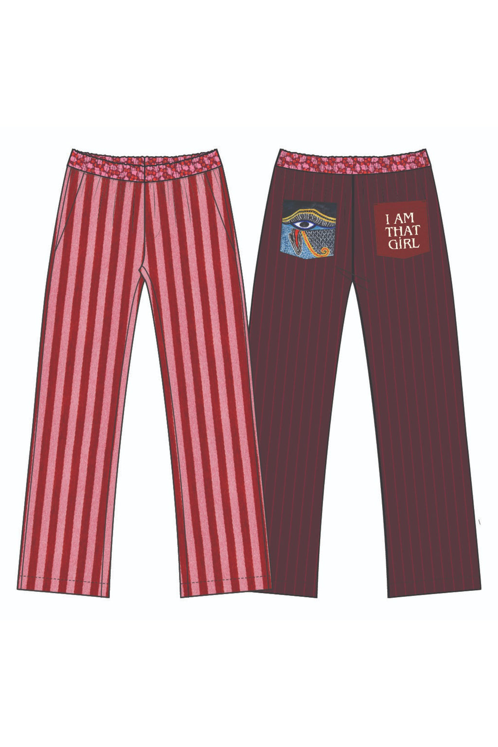 Shop the ME369 Bailey Straight Leg Track Pants in Red Aura at Dotique. Soft viscose blend trousers with a relaxed straight-leg fit and signature statement detailing.