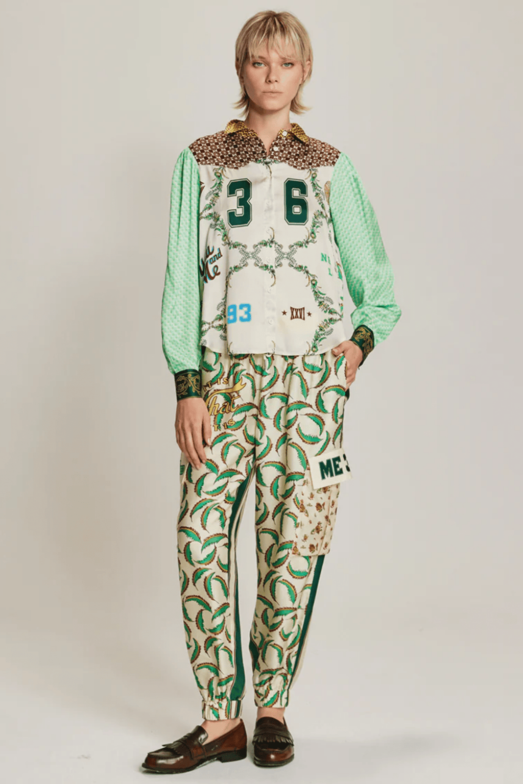 Me369 Grace Cropped Shirt – Sporty Jade - Dotique - Me369