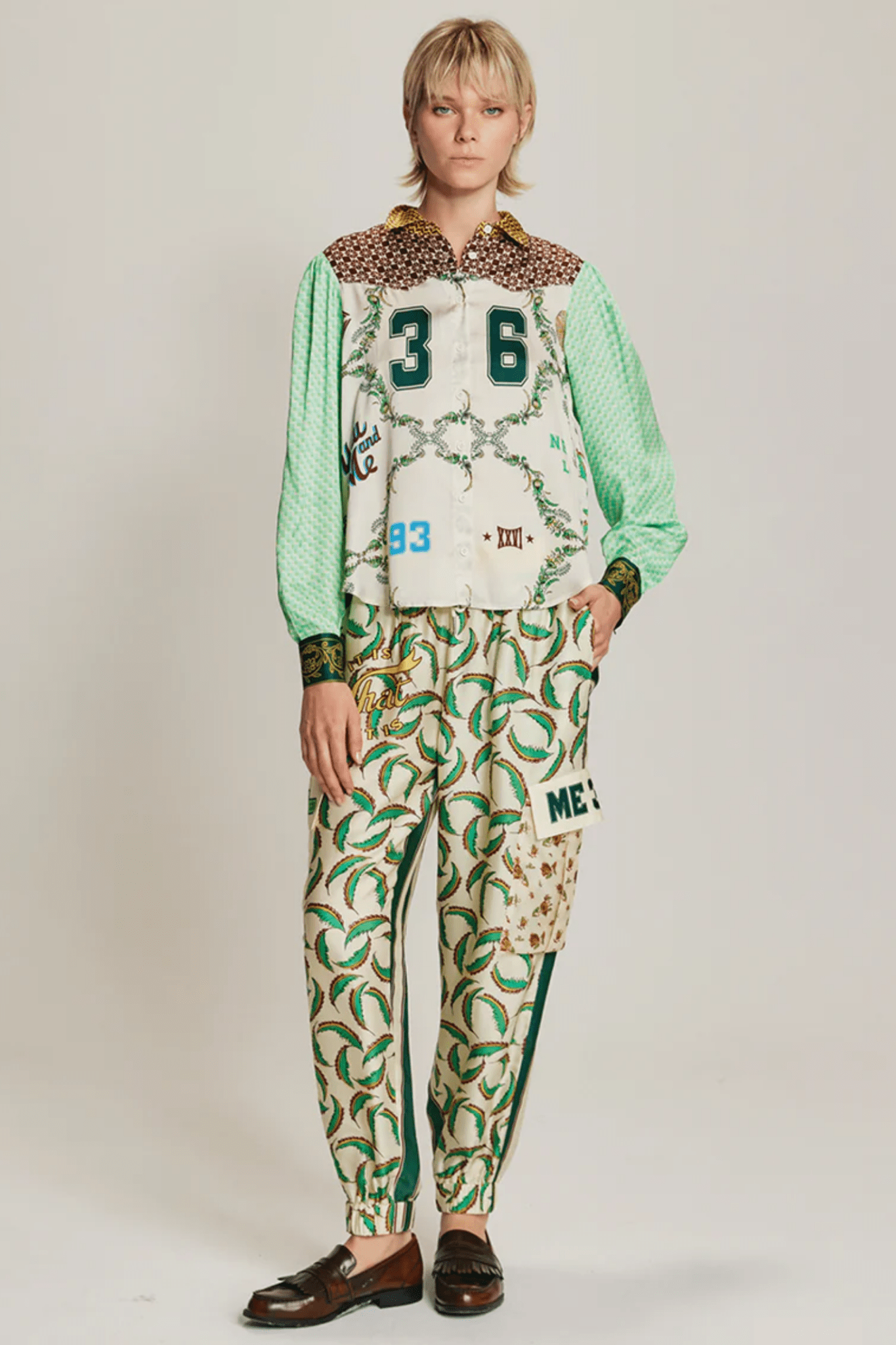 Me369 Grace Cropped Shirt – Sporty Jade - Dotique - Me369