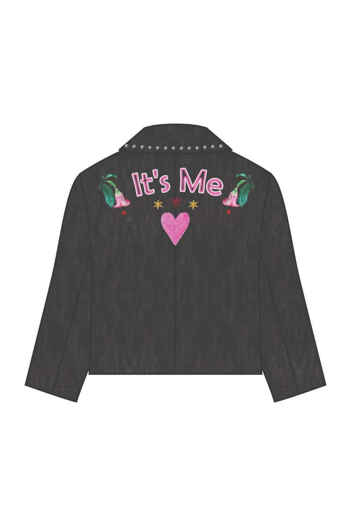 Shop the ME369 Heven Short Embroidered Jacket in Dark Grey at Dotique. A beautifully detailed cropped jacket with embroidered accents and a versatile relaxed fit.