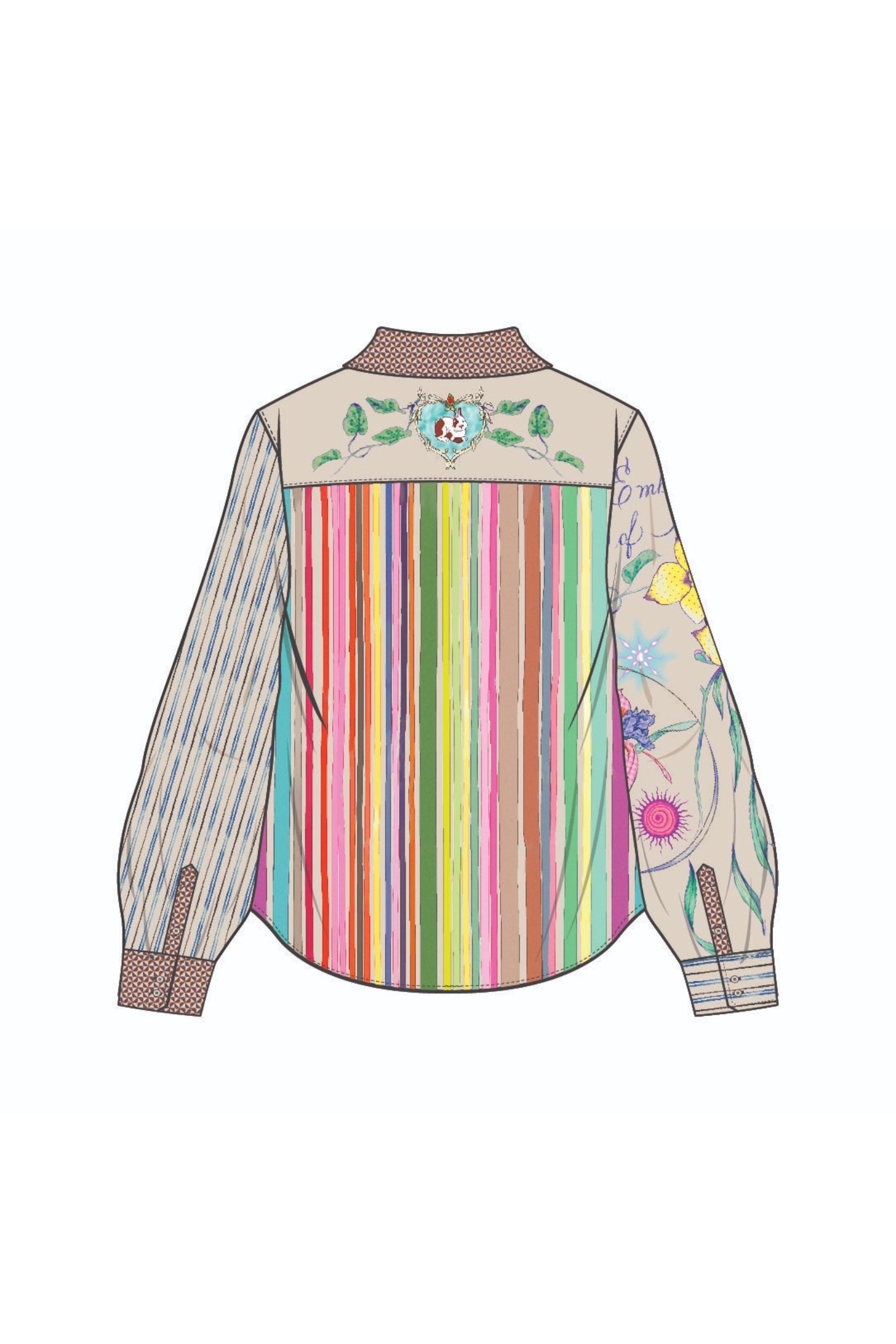 Shop the ME369 Isabel Printed Shirt in Paradiso at Dotique. A relaxed printed shirt in a soft viscose blend with colourful artwork and signature ME369 styling.