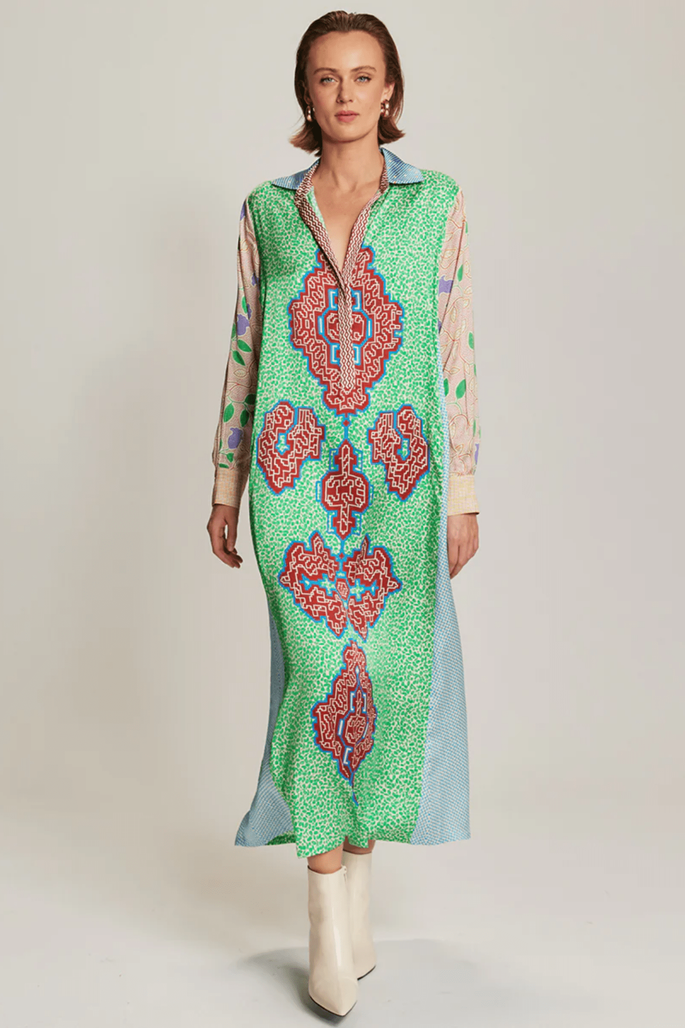 Me369 Kennedy Placket Maxi Dress – Shipibo - Dotique - Me369