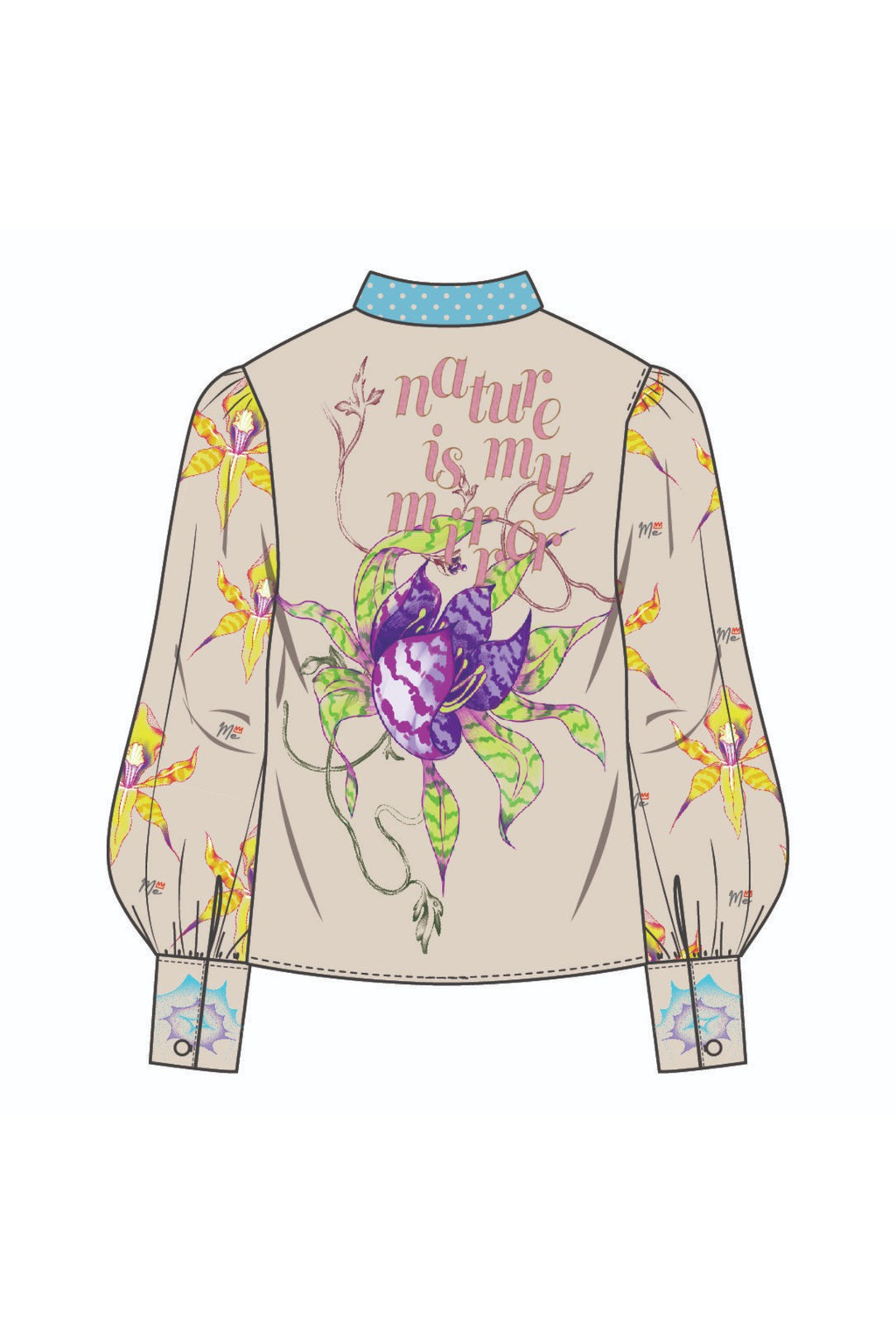 Shop the ME369 Sola Printed Puff Sleeve Blouse in Paradiso at Dotique. A soft printed blouse with puff sleeves, colourful artwork and signature ME369 styling.