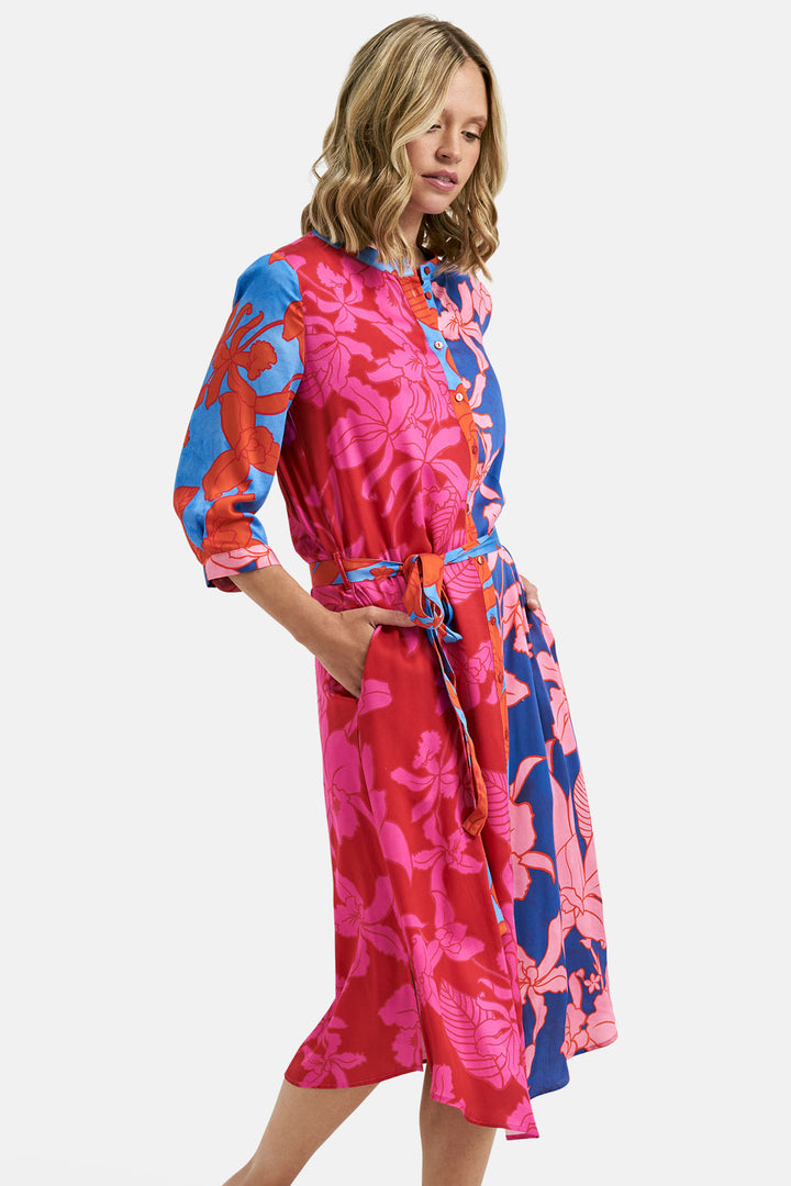 Milano 41-6249-1147 1449 Pink Chill Print Maxi Dress - Dotique