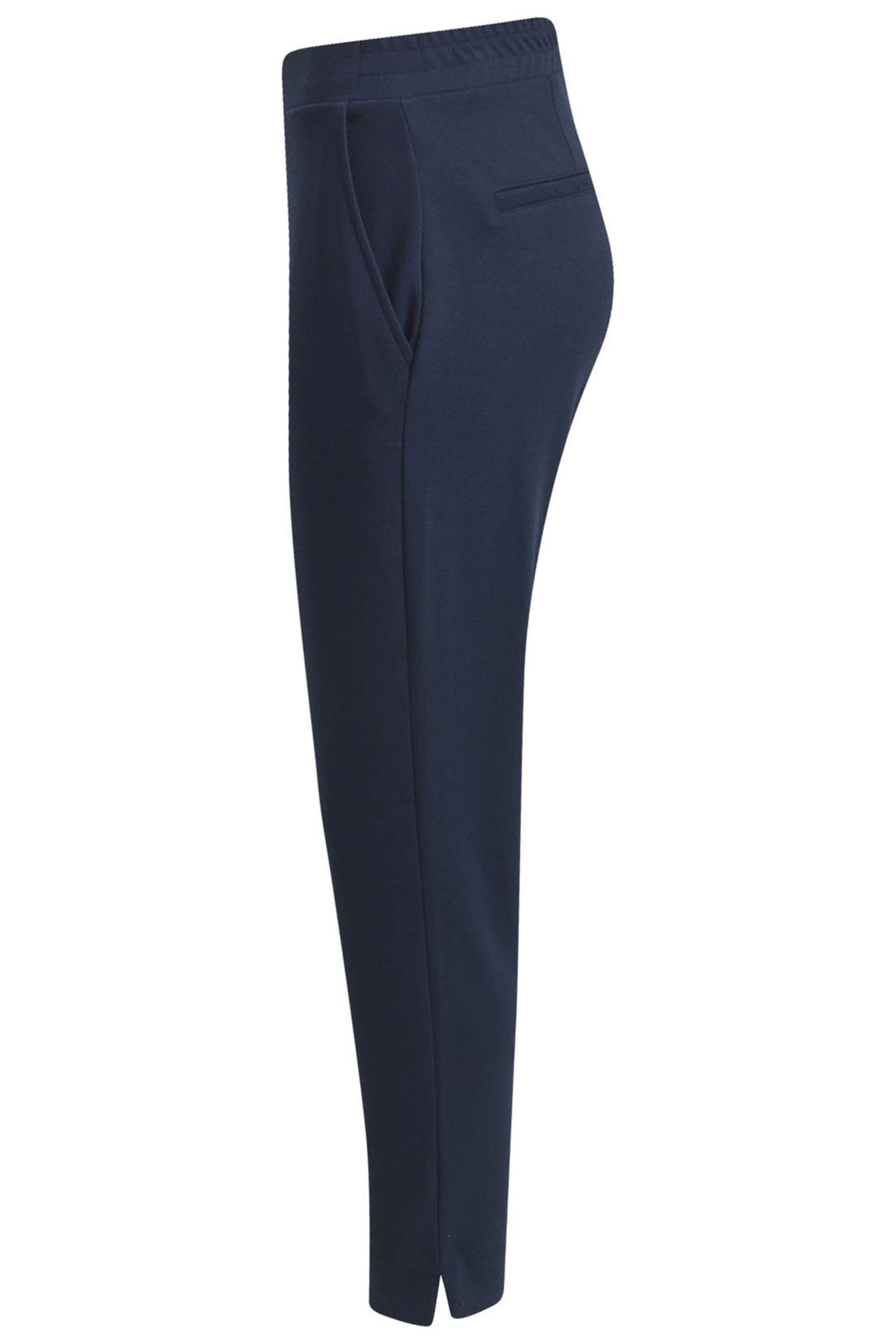 Milano 43-5433-2206 Navy Trousers Elastic Waist Slim Leg - Dotique