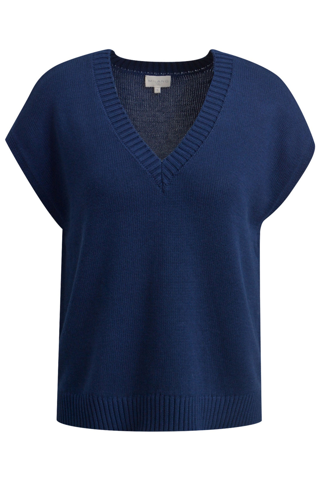 Milano 45-5208-9700 V-Neck Navy Top - Dotique