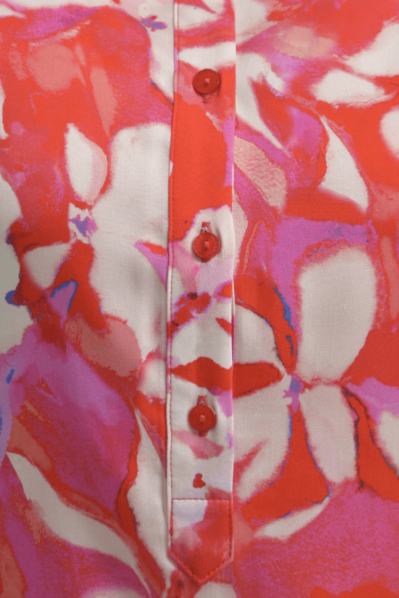 Milano 51 - 6432 - 5046 1496 Poppy Print Dress with Collar, Half Placket, 3/4 Sleeves with Cuff - Dotique