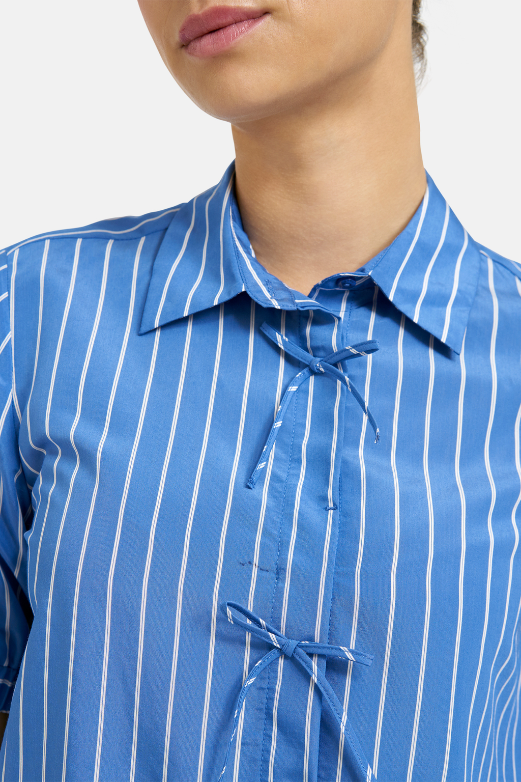 Milano 61-4839-6089 Shirt Blouse with Bow Placket – Blue Print