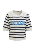 Front view of Milano 61-5048-9111 Navy & White Milano Stripe Jumper by MILANO, shop MILANO at Dotique