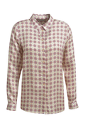 A versatile Milano blouse featuring a soft nude print and long sleeves. Shop now at Dotique.