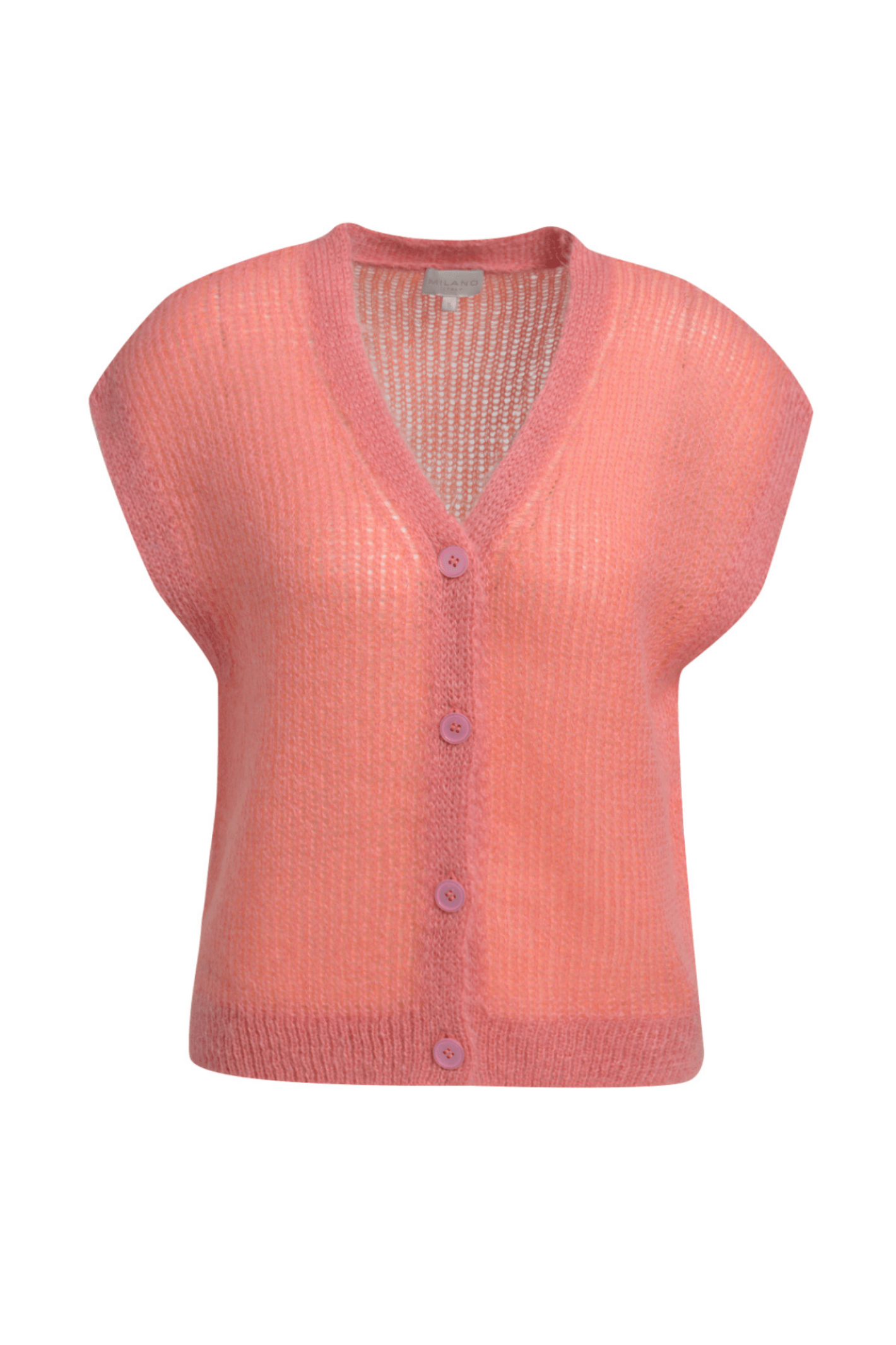 Milano Italy Mohair Blend Sleeveless Vest 61 - 5138 - 9180 – Neon Coral (423) - Dotique - MILANO