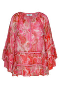 Moliin 2413273 Gillian 2213 Pink Bonbon Relaxed Fit Tie Neck Top - Dotique