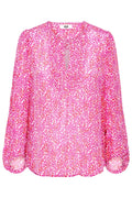 Moliin 2513256 Violet Tulle Blouse with Tie Neck - Dotique