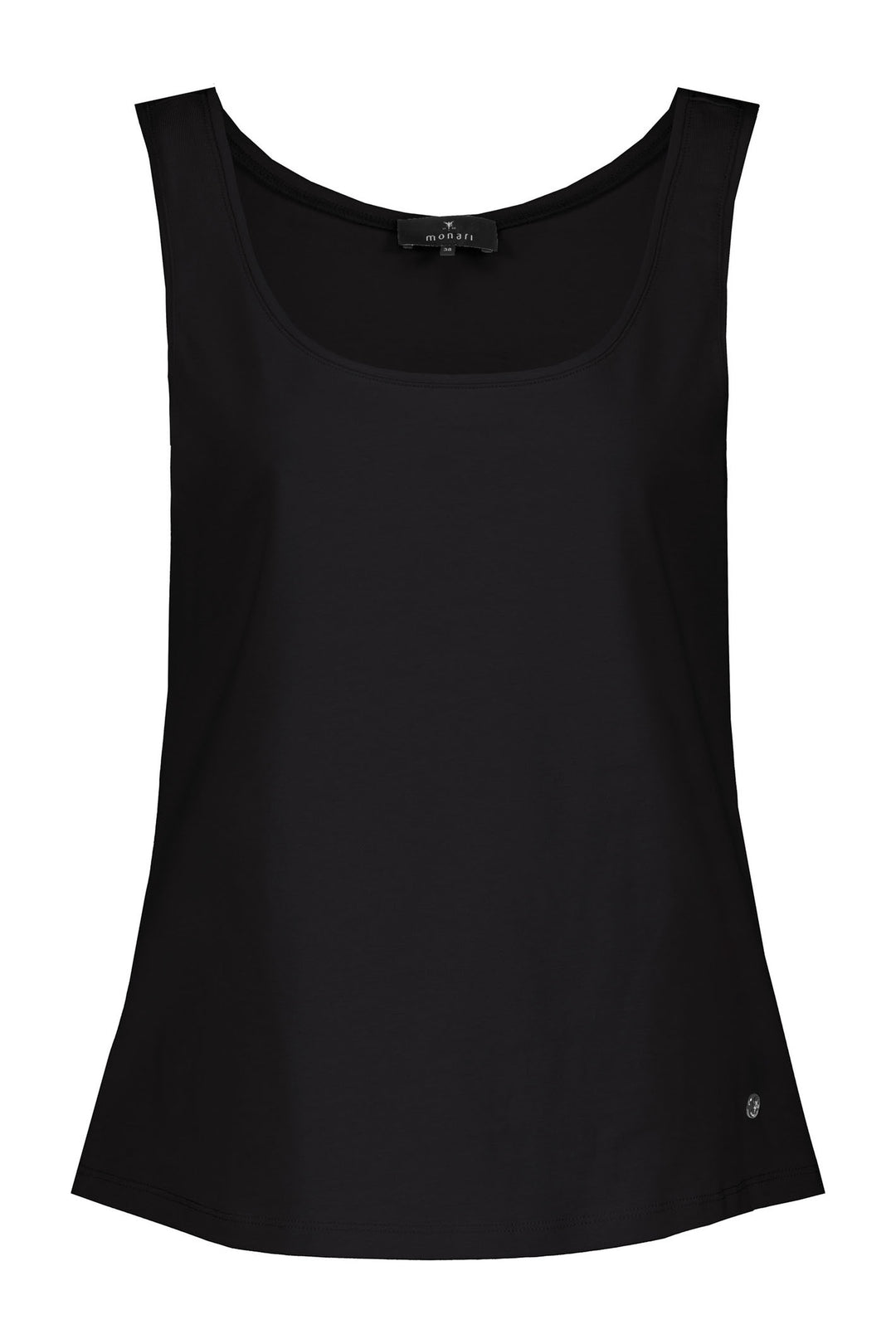 Monari 408363 Black Vest Top - Dotique