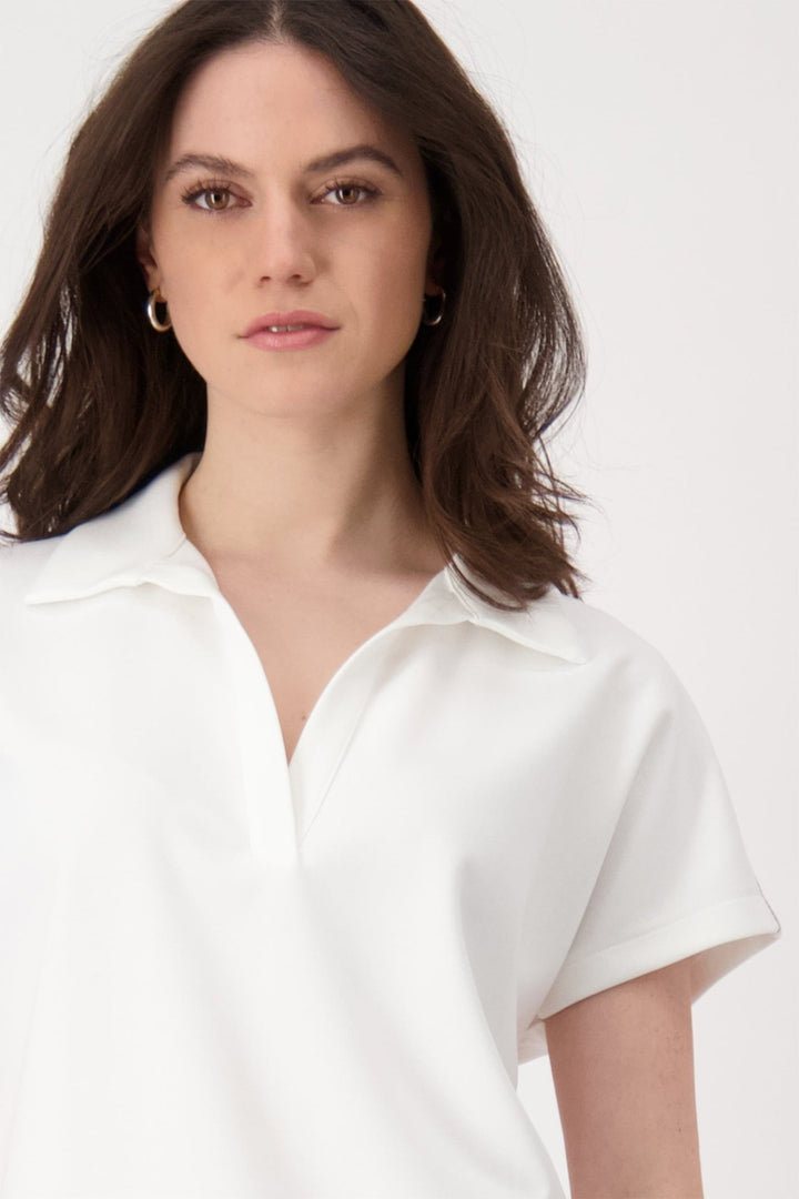 Monari 409535 Off-White Polo Sweatshirt - Dotique