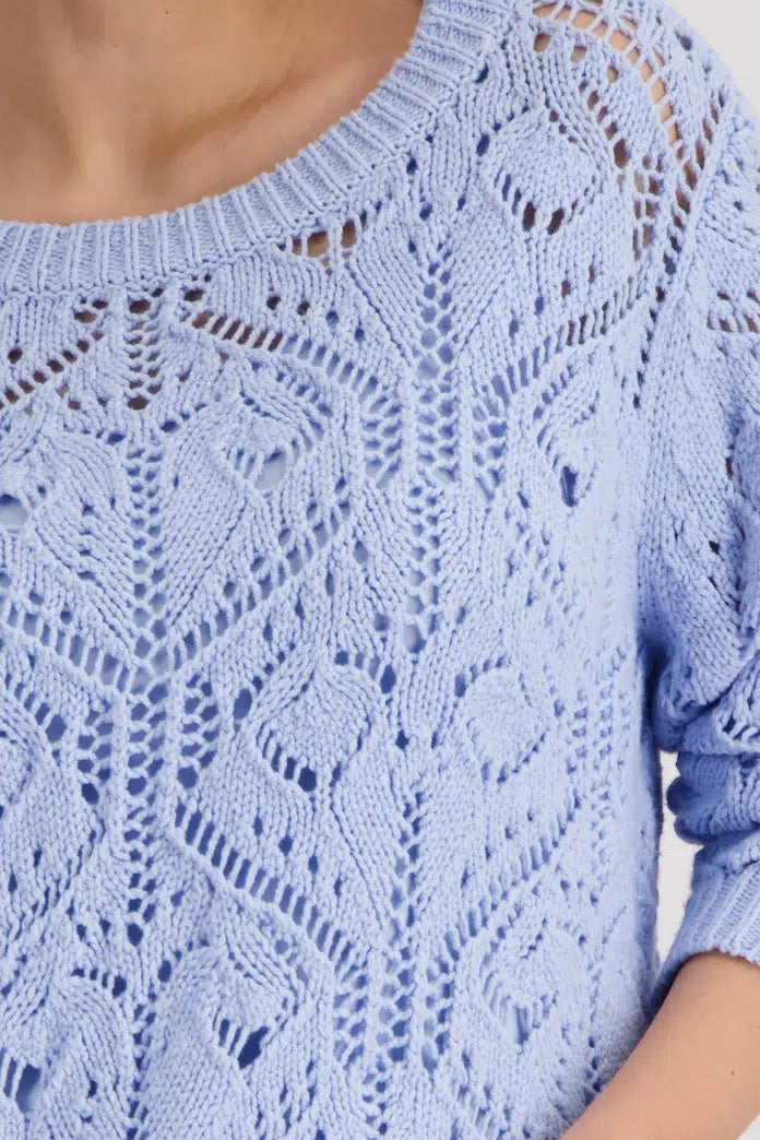 Monari 410303 Light Sky Blue jumper, back view