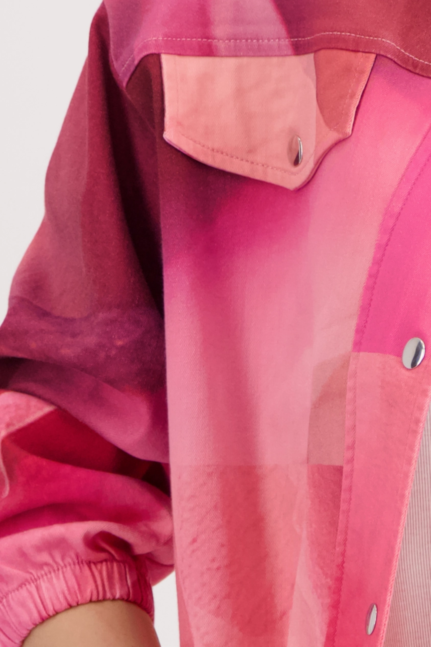 Monari 410331 All Over Pattern Jacket Spring Flower in pink shades by Monari, shop Monari at Dotique.