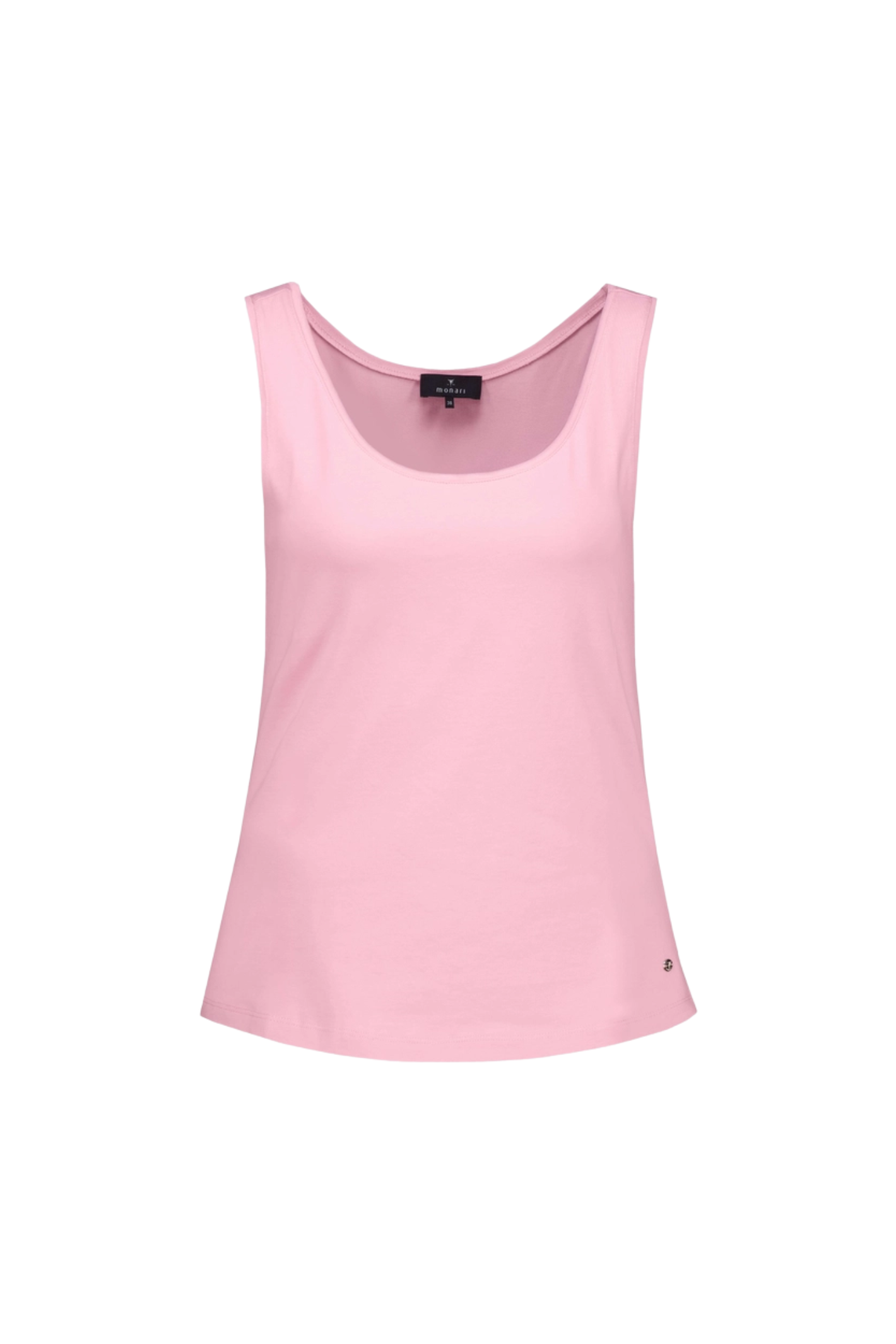 Monari 410372 Basic Cotton Stretch Vest Top Spring Flower in pink by Monari Shop Monari at Dotique