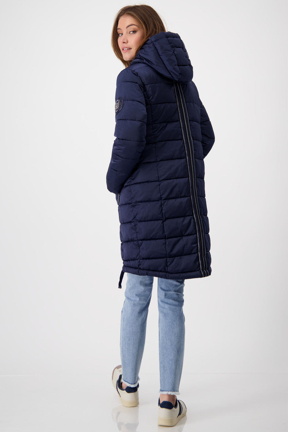 Monari 808639 Navy Padded Coat - Dotique