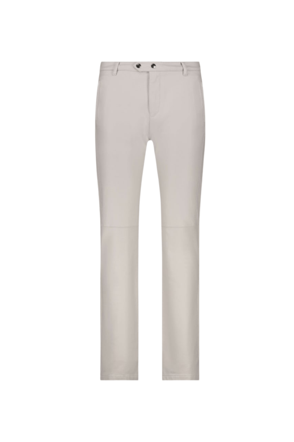 Monari 808778 Leather - Look Straight Trousers – Greige - Dotique - Monari