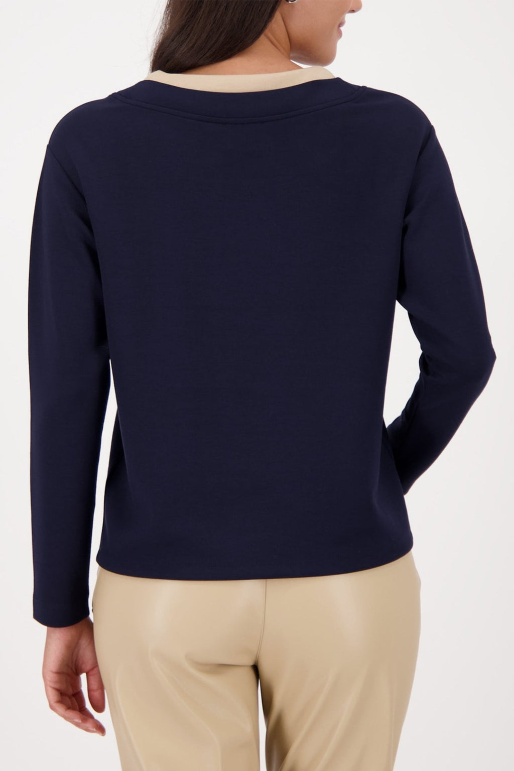 Monari 809009 Night Sky Navy Sweatshirt With Embellished Detail - Dotique - Monari