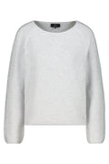 Monari 809131 Ash Grey Melange Embellished Knit Jumper - Dotique - Monari