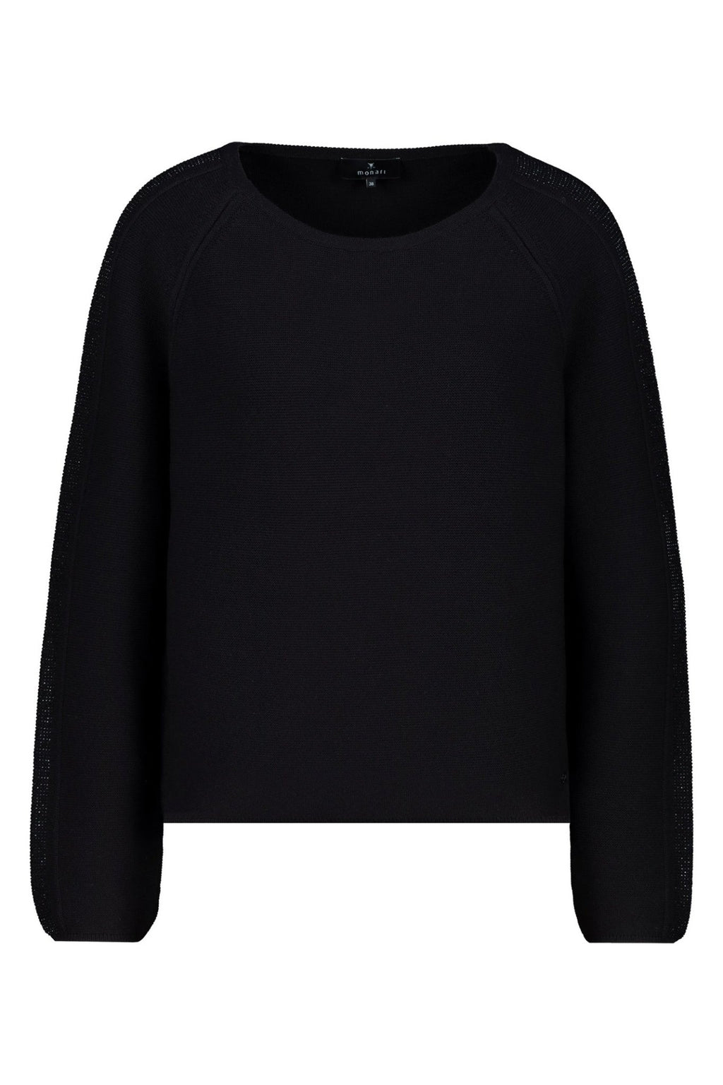 Monari 809131 Black Embellished Knit Jumper - Dotique - Monari