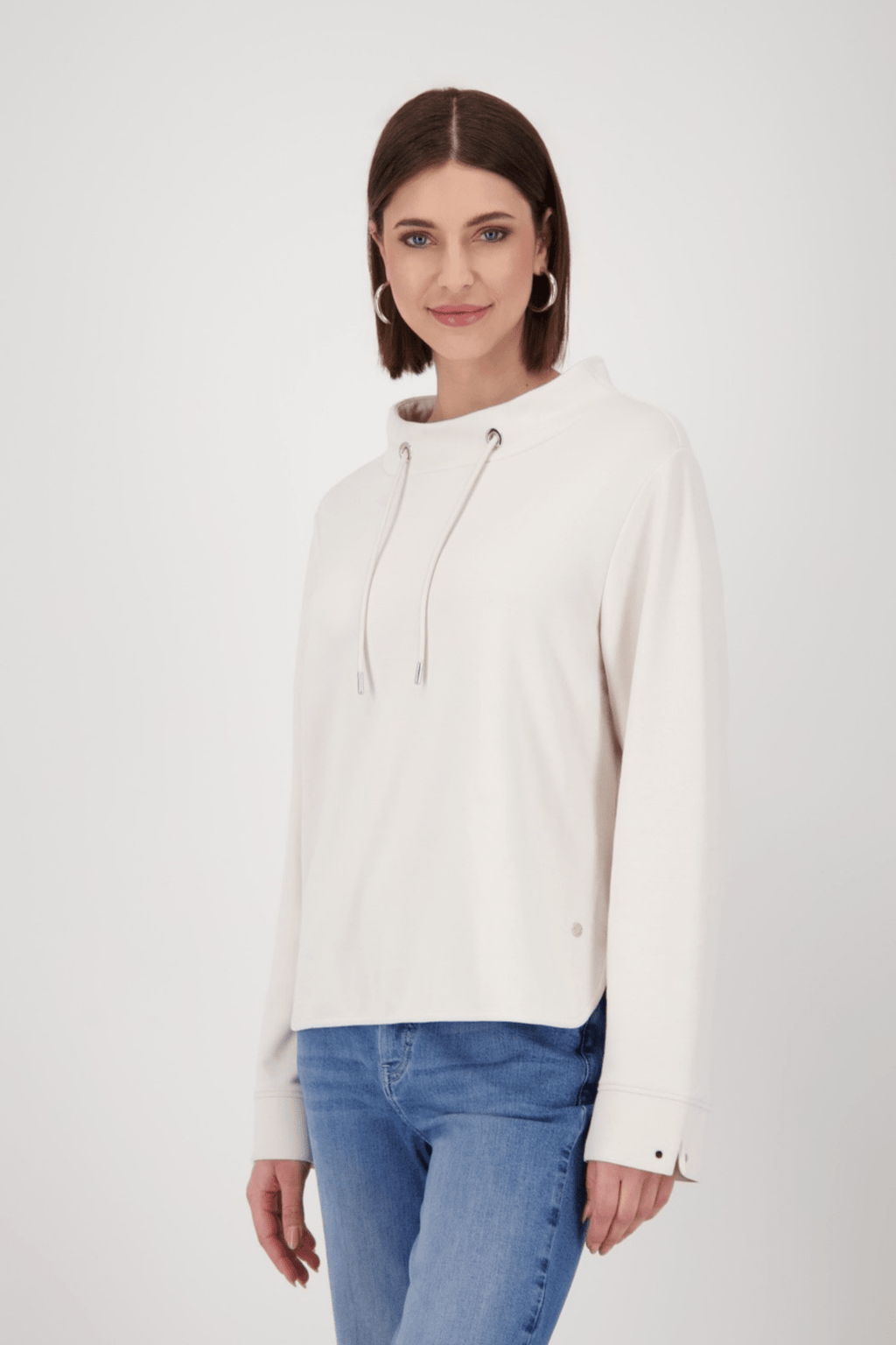 Monari 809148 Oat Milk Classic Sweatshirt - Dotique - Monari