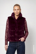 Monari 809785 Gilet - Dark Bordeaux by Monari. Shop Monari at Dotique.