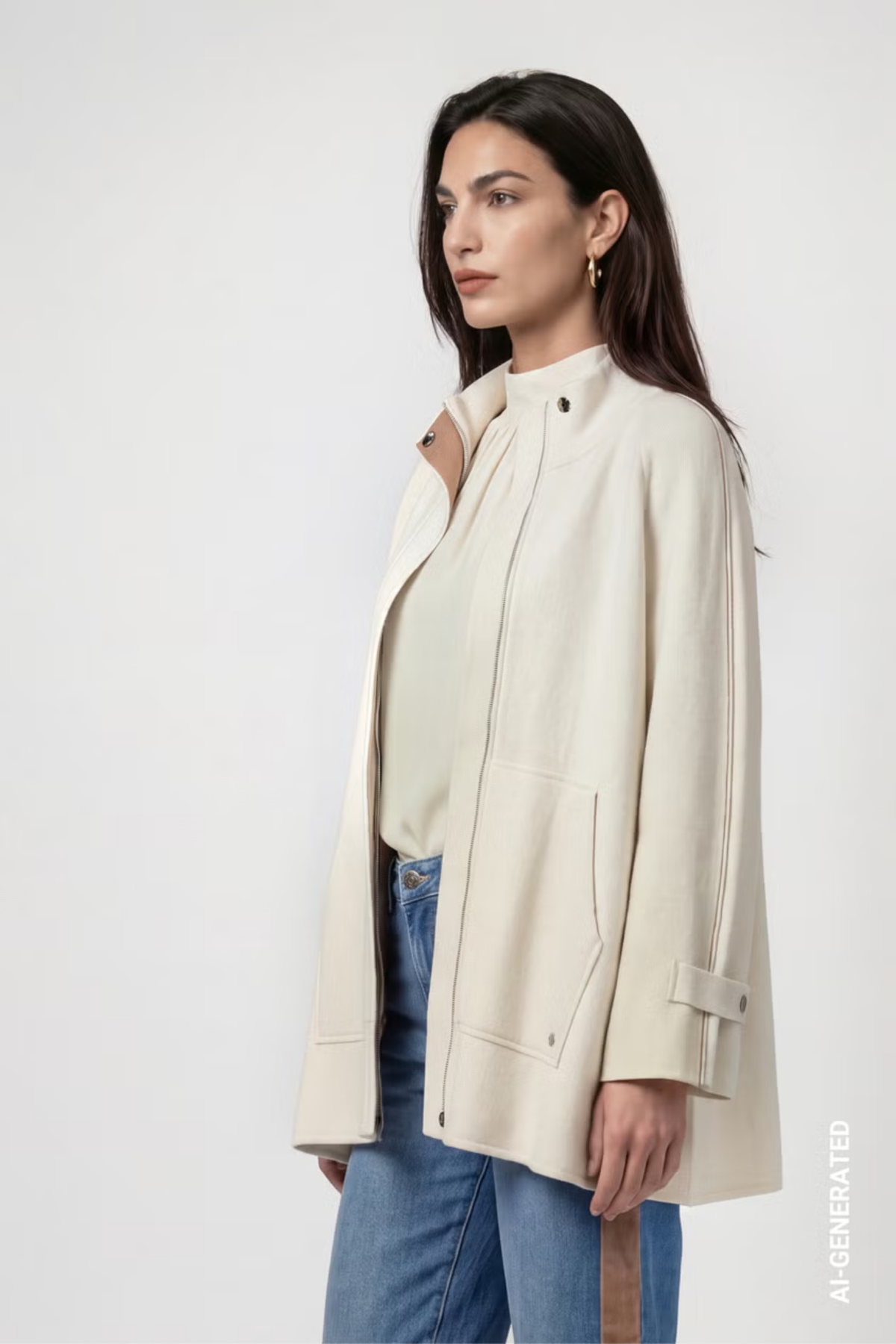 Monari 809951 Double-Faced Cardigan – Antique White by Monari Shop Monari at Dotique