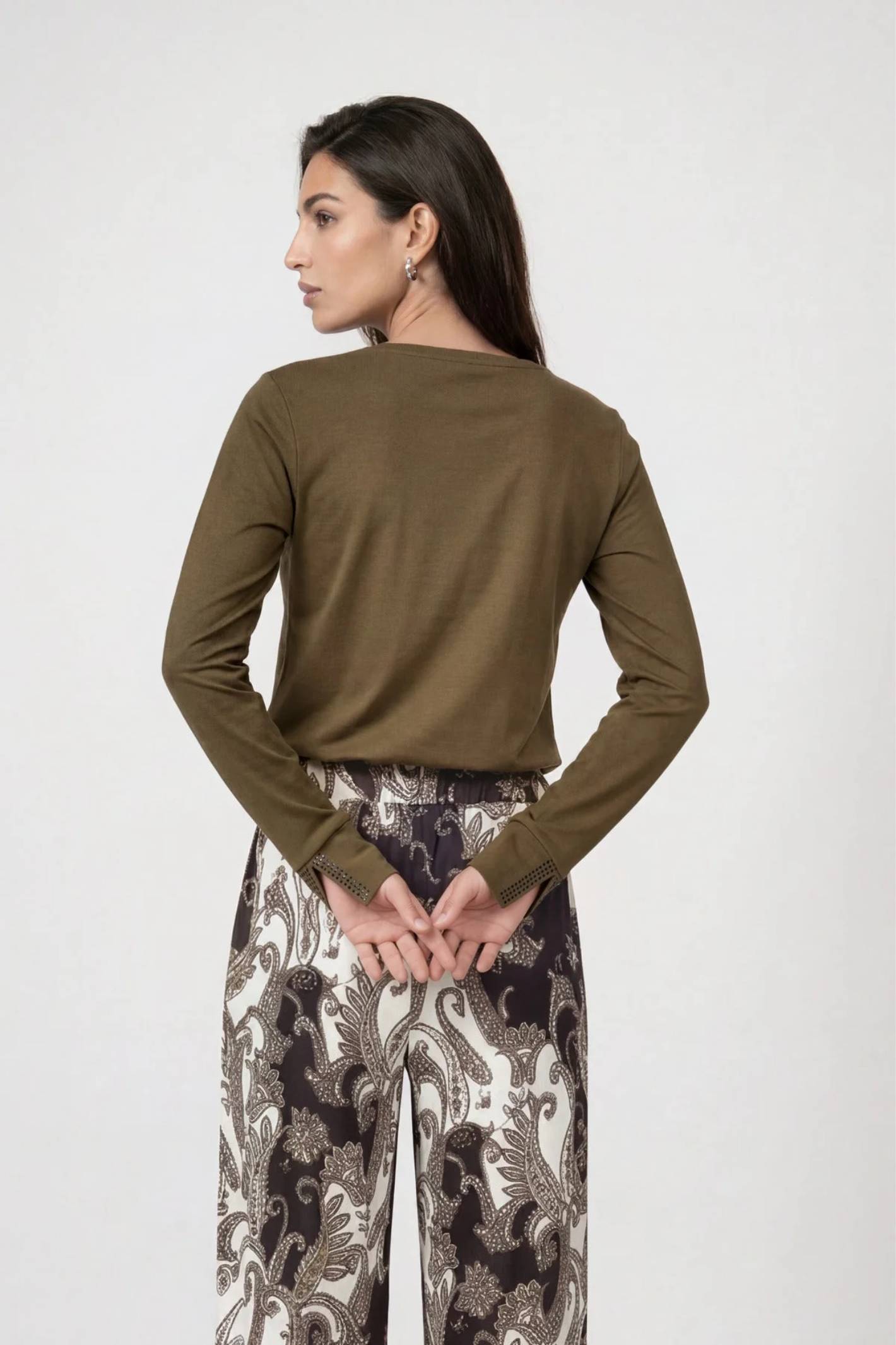 Monari 810053 Olive Cotton Jumper