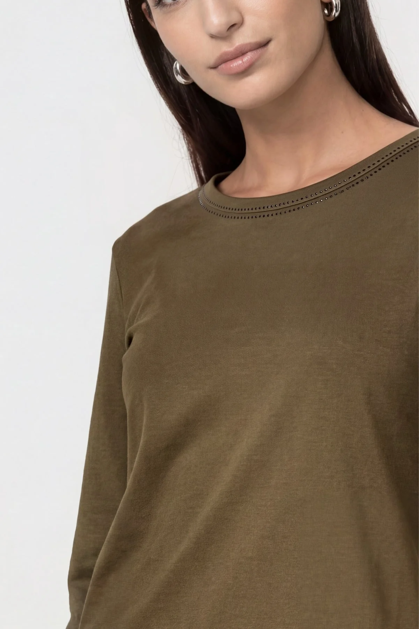 Monari 810053 Olive Cotton Jumper