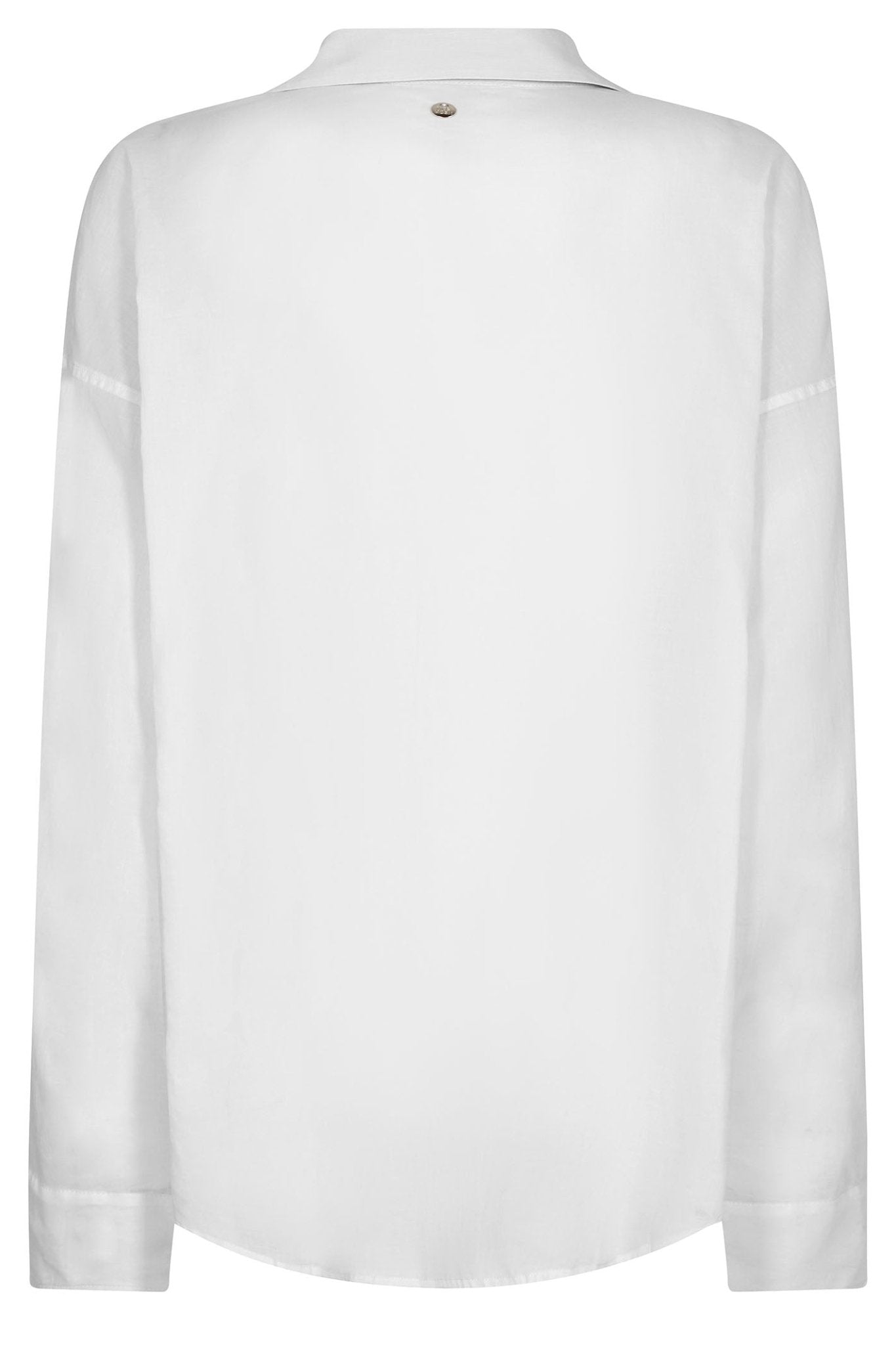 Mos Mosh 153740 MMJelena White Ruffle Front Voile Shirt - Dotique Boutique