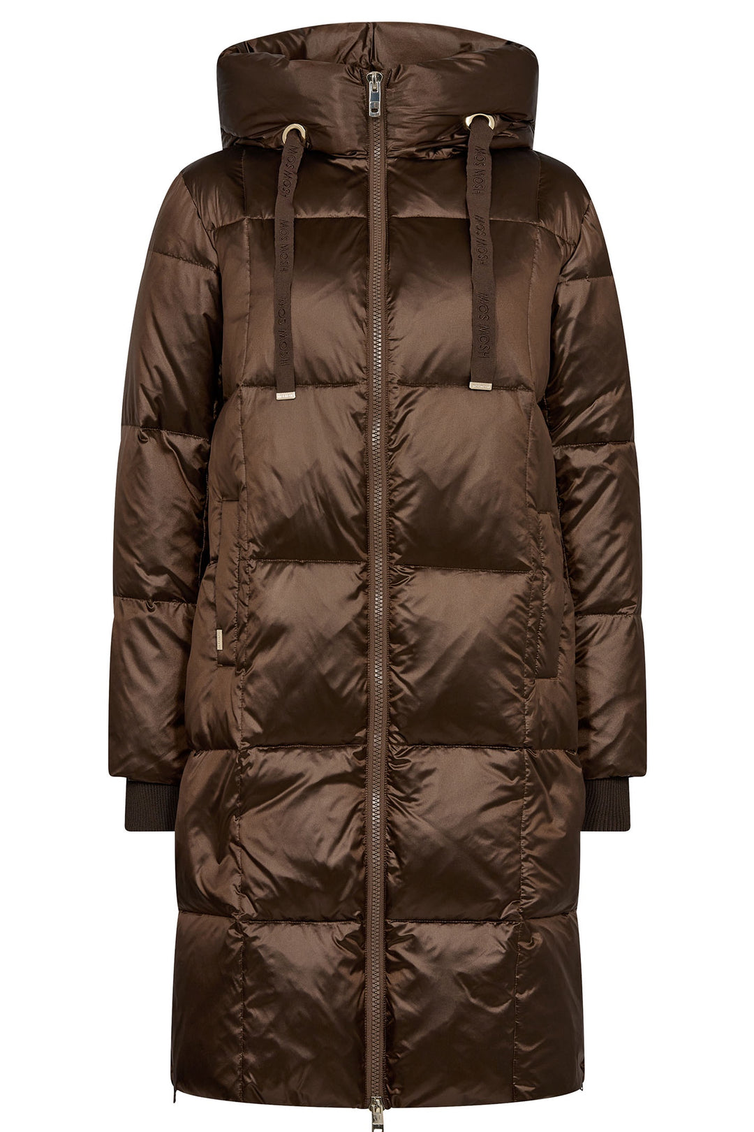 Mos Mosh 154370 Brown Rain Drum Nova Metallic Down Jacket Coat - Dotique